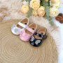 Casual Cute Rhinestone Bowknot Decor Mary Jane Shoes For Baby Girls Lightweight Non-slip Walking Shoes For Spring And Autumn