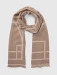 Greta Geo Print Scarf - 0 Neutral beige