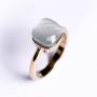 Aster Gold Stack Aqua Crystal Ring - 8 / Aqua Calcite