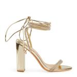 Goldair Gold Block Heel Sandal