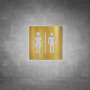 Toilet Male And Female Sign D05 - Brushed Brass