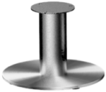 Metal Table Speaker Stand - Brushed Silver