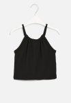PoP Candy Cropped Cami Top - Black