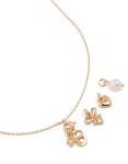 Goldair Gold Heart & Lock Charms Necklace