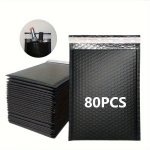 40 80PCS Black Bubble Mailers Self-seal Poly Mailers With Cushioned Protection Waterproof & Shock-resistant Ideal For Jewelry Gi