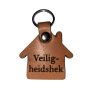 House-shaped "veiligheidshek" Security Gate Leather Key Tag