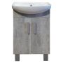 Estillo Bathroom Vanity Cabinet With Ceramic Basin Natural Concrete