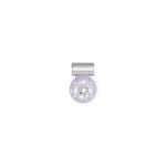 Seimia Pendant Cz With Lilac Enamel