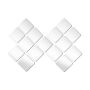 15-PIECE Decorative Diamond Shaped Mirror Wall Tiles - Silver