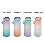 Giant Motivational Sport Water Bottle Colour Graded 2L Blue orange