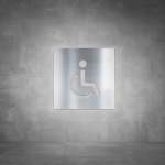 Wheelchair Sign D05 - Brushed Stainless Steel