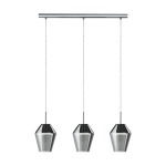 Murmillo Glass Pendant Light Smoke And Chrome