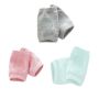 Baby Boy & Girl Cotton Knee Pads Set Of 3 - Pink Blue Light Grey