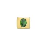 Composable Glam Link With Cz Green Golden Finish