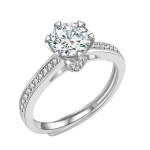 Cel Sta 925 Sterling Silver 1.00CT Moissanite Diamond Evangeline Ring