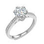 Cel Sta 925 Sterling Silver 1.00CT Moissanite Diamond Evangeline Ring