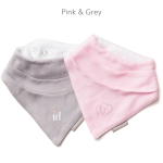 Baby Sense Bandana Bib - Pink & Grey