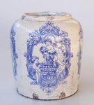 Blue & White Distressed Angel Design Planter – 31X28CM