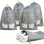 5PCS Ultra-lightweight Shoe Storage Bags - Dustproof & Space-saving Travel Organizers For Faux Leather Goods