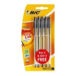 BIC Crystal Medium 3 + 2 Black Pens