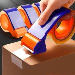 Ergonomic Packing Tape Dispenser: Lightweight Handheld Heavy Duty Tape Cutter For Factory Workshop Packers And Contractors - No 