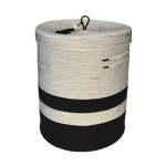 Lidded Laundry Basket - Liquorice - Large Poly Base