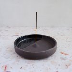 Incense Holder - Charcoal - Black Dip
