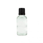 30ML Clear Glass Aromatherapy Bottle With Screw Cap - Black 18 410