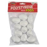Polystyrene Eggs 40MM 12 Piece