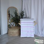 Fleece Blanket Lilac Stripe Purple