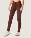 Ribbed Statement LEGGINGS-maroon - Medium