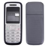 Full Housing Cover Front Cover + Middle Frame Bezel + Battery Back Cover For Nokia 1200 1208 1209 Black