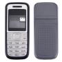 Full Housing Cover Front Cover + Middle Frame Bezel + Battery Back Cover For Nokia 1200 / 1208 / 1209 Black