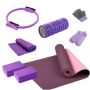 8 Pcs Home Fitness Set Tpe Yoga Mat Bricks Circle Towel