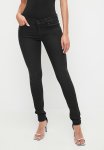 Guess Power Skinny Low Rise - Washed Back Black Wash
