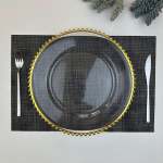 Goldair Gold Beaded Plastic Decorative Plate