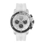 Herren White Chronograph Watch 45MM