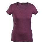 Ladies Melange Crew Neck T-Shirt Tsl-mel Maroon-melange XS