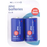 Payless Zinc Batteries D 2 Pack