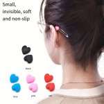 1PAIR Cute Heart Silicone Eyeglasses Retainer Eyewear Ear Grip Ear Hooks Anti-slip Holder Eyeglasses Stoppers Temple Tips For Wo