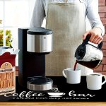 1PC Drain Pad Black Coffee Bar Printed Kitchen Counter Dish Drying Mat Super Absorbent With Non-slip Rubber Backing Multipurpose