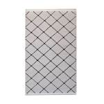 Geometric Squares 80X150 White black Carpet