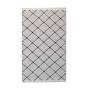 Geometric Squares 80x150 White/Black Carpet