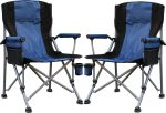 Kite Heavy Duty Folding Camping Chair 150KG Capacity Padded High Back Cup Holder & Storage Bag Portable Armchair For Adults Camp