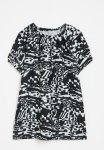 PoP Candy Puff Sleeve Dress - Black & White
