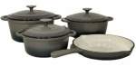 Smte Dutch Cast Iron Ceramic 7 Pot Grey With Keychain