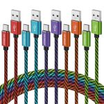Teyssor USB C Cable 10FT 5-PACK Nylon Braided USB A To Type C Fast Charging Cord Compatible With Samsung Galaxy S24 S23 S22 Note