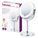 Beurer Bs 55 Illuminated Cosmetics Mirror Makeup Mirror: LED Light. Normal Or 7X Magnification. 13CM