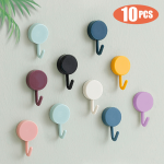 5PCS 10PCS Self-adhesive Wall Hooks - No Drilling Required For Coat Bag Towel & More Home Storage Accessories