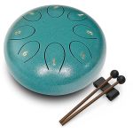 Regis Steel Tongue Drum 6 Inch 8 Notes Rain Drum Style Calming Percussion Instrument For Relaxation & Meditation Musical Gift Fo